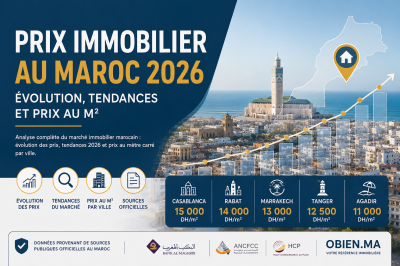 Prix immobilier au Maroc 2026 : évolution, tendances et prix au m²