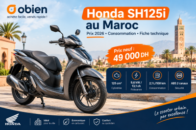 Honda SH125i au Maroc : prix 2026, consommation et fiche technique